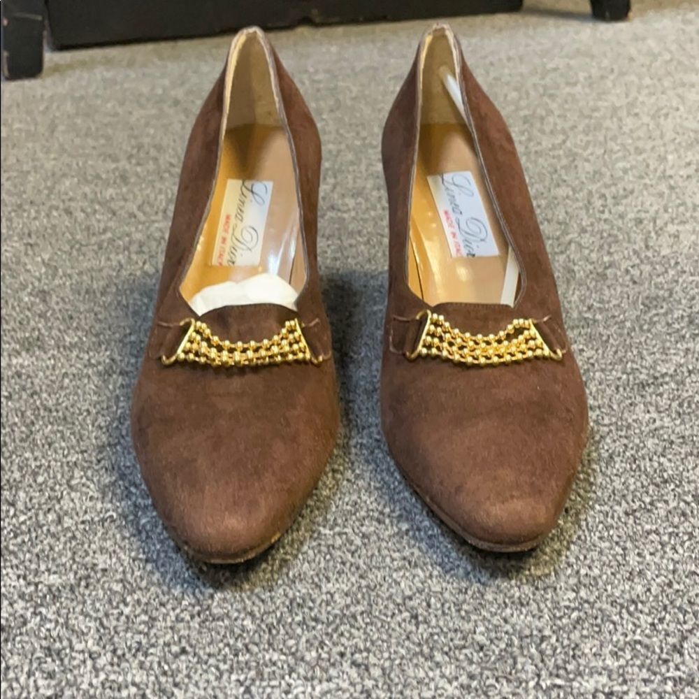 Linea Dior Suede Vintage kitten heels